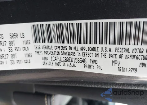 2014 Jeep Cherokee Latitude z USA, uszkodzony, nr VIN 1C4PJLCB0EW158546